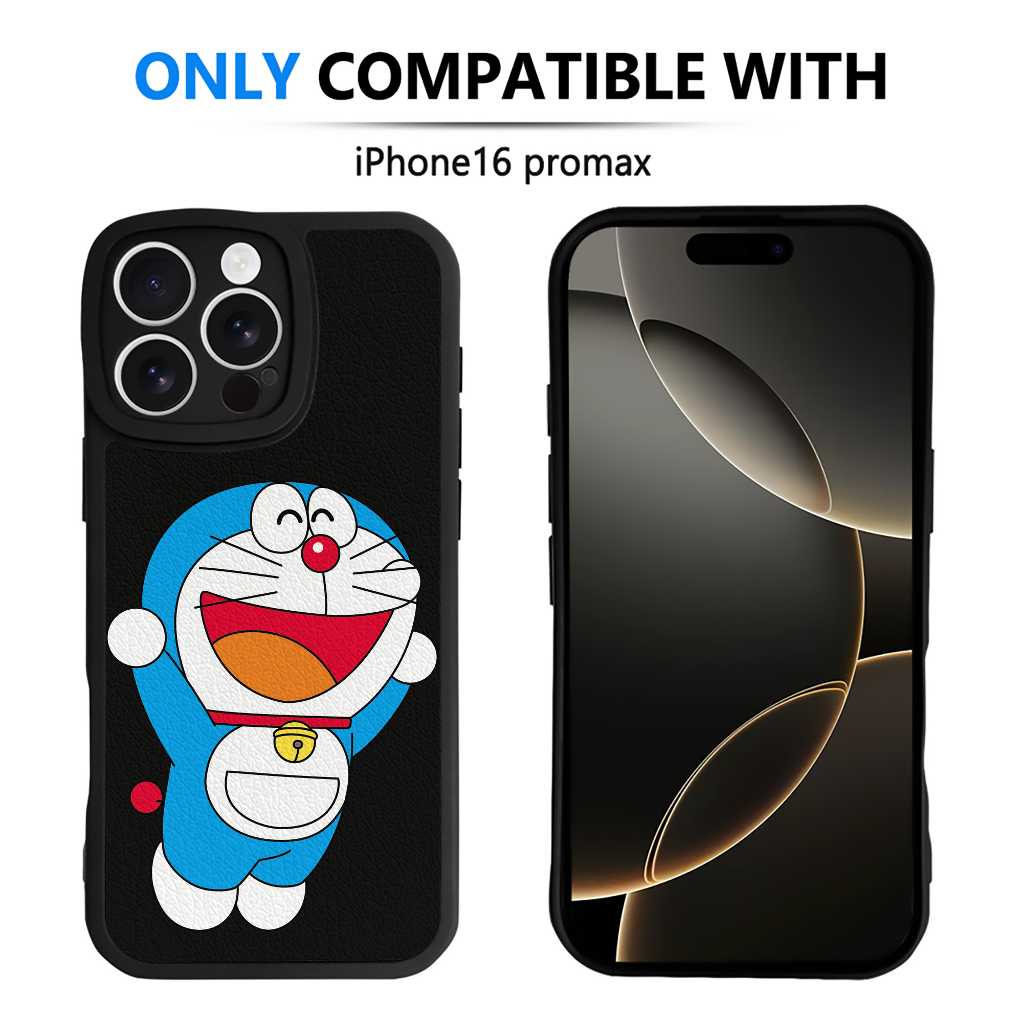 （画像用） ドラえもん Doraemon 【iPhone 16シリーズ対応】シリコンスマホケース（レザー調） 材質：シリコン